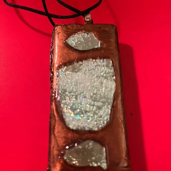 One of a Kind Seashell Boho Rare Unique Vintage Reversible Handmade Necklace - Picture 14 of 16